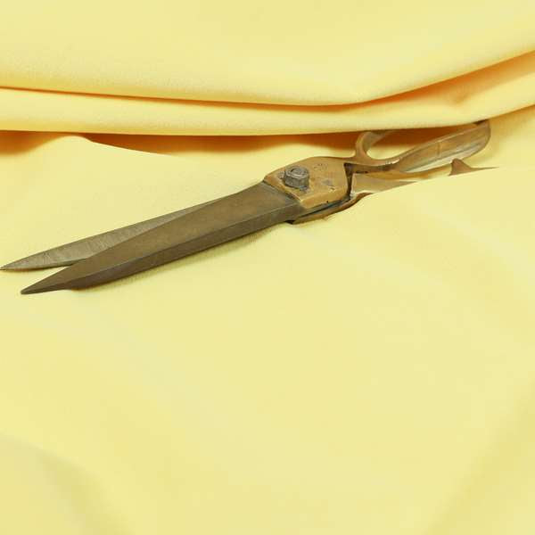 Zouk Plain Durable Velvet Brushed Cotton Effect Upholstery Fabric Daffodil Yellow Colour - Made To Measure Curtains