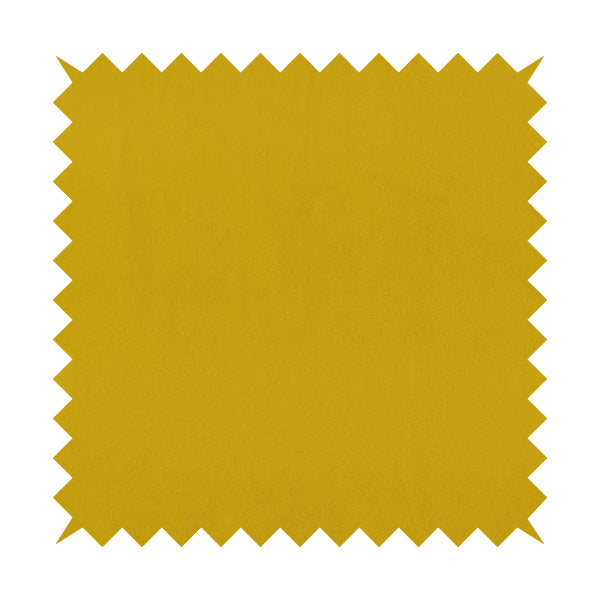 Zouk Plain Durable Velvet Brushed Cotton Effect Upholstery Fabric Bumblebee Yellow Colour - Roman Blinds