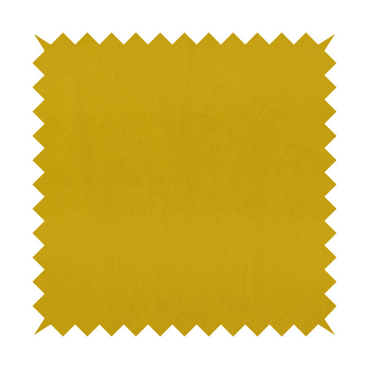 Zouk Plain Durable Velvet Brushed Cotton Effect Upholstery Fabric Bumblebee Yellow Colour