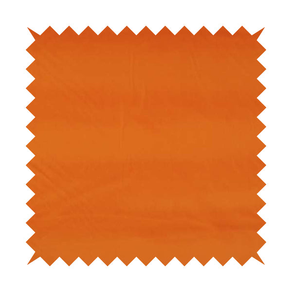 Zouk Plain Durable Velvet Brushed Cotton Effect Upholstery Fabric Flame Orange Colour - Made To Measure Curtains