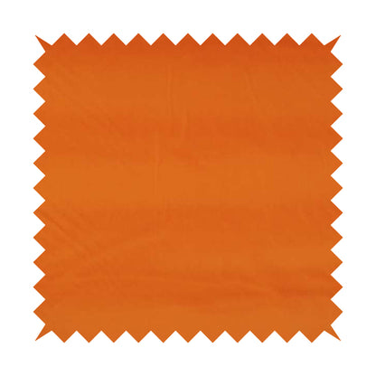 Zouk Plain Durable Velvet Brushed Cotton Effect Upholstery Fabric Flame Orange Colour - Made To Measure Curtains