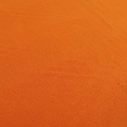 Zouk Plain Durable Velvet Brushed Cotton Effect Upholstery Fabric Flame Orange Colour - Made To Measure Curtains