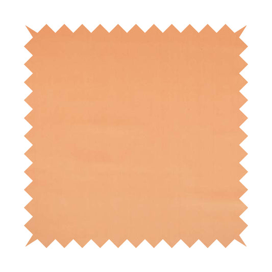 Zouk Plain Durable Velvet Brushed Cotton Effect Upholstery Fabric Peach Orange Colour