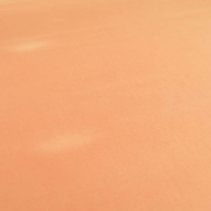 Zouk Plain Durable Velvet Brushed Cotton Effect Upholstery Fabric Peach Orange Colour - Handmade Cushions