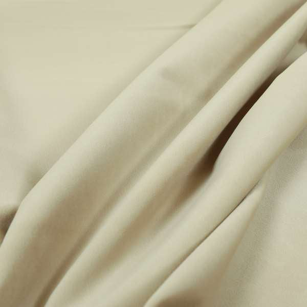 Zouk Plain Durable Velvet Brushed Cotton Effect Upholstery Fabric Beige Colour - Made To Measure Curtains