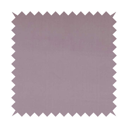 Zouk Plain Durable Velvet Brushed Cotton Effect Upholstery Fabric Lilac Purple Colour