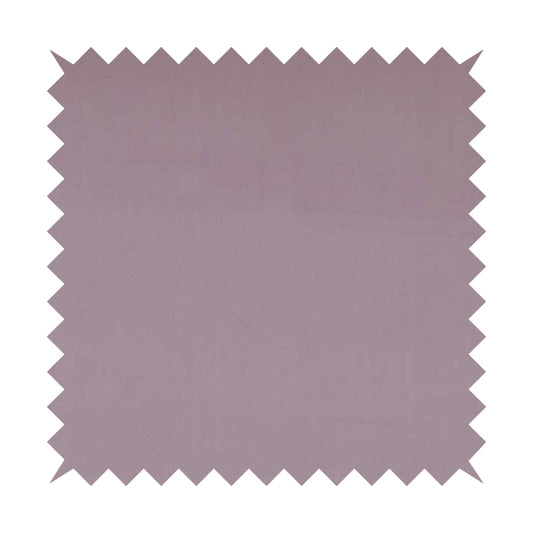 Zouk Plain Durable Velvet Brushed Cotton Effect Upholstery Fabric Lilac Purple Colour