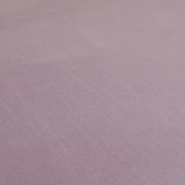 Zouk Plain Durable Velvet Brushed Cotton Effect Upholstery Fabric Lilac Purple Colour