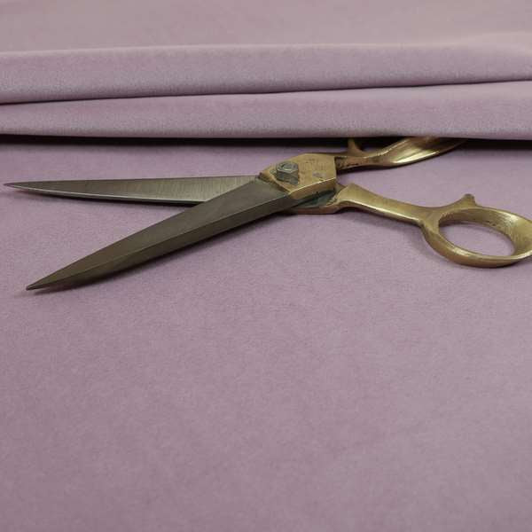 Zouk Plain Durable Velvet Brushed Cotton Effect Upholstery Fabric Lilac Purple Colour - Made To Measure Curtains