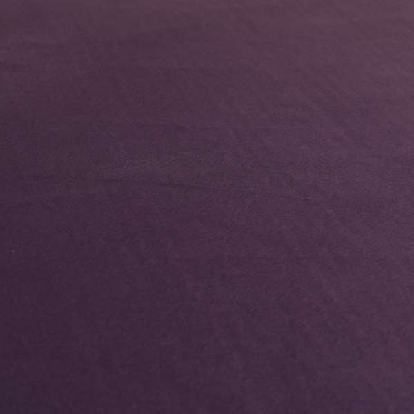 Zouk Plain Durable Velvet Brushed Cotton Effect Upholstery Fabric Raisin Purple Colour - Roman Blinds