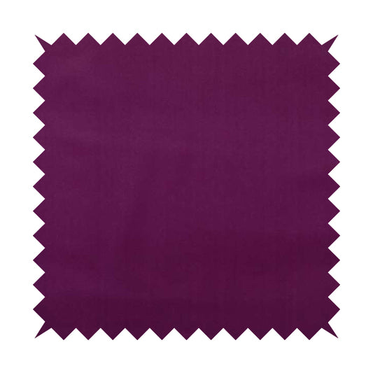Zouk Plain Durable Velvet Brushed Cotton Effect Upholstery Fabric Violet Purple Colour