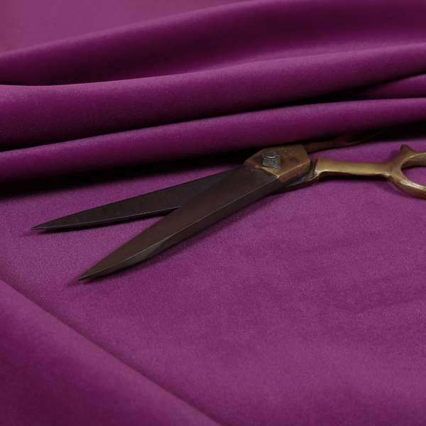 Zouk Plain Durable Velvet Brushed Cotton Effect Upholstery Fabric Violet Purple Colour - Made To Measure Curtains