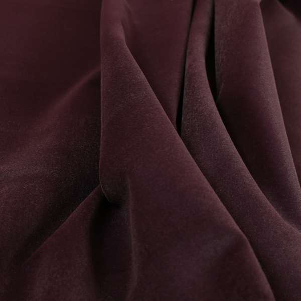 Zouk Plain Durable Velvet Brushed Cotton Effect Upholstery Fabric Eggplant Purple Colour - Made To Measure Curtains