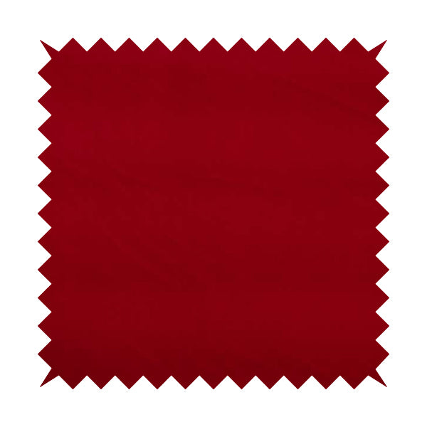 Zouk Plain Durable Velvet Brushed Cotton Effect Upholstery Fabric Scarlet Red Colour - Roman Blinds