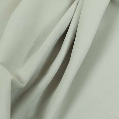 Zouk Plain Durable Velvet Brushed Cotton Effect Upholstery Fabric Cloud Silver Colour - Made To Measure Curtains