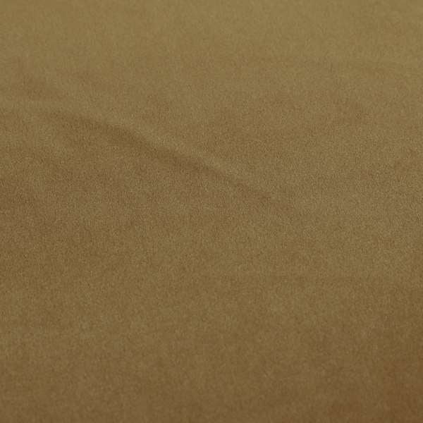 Zouk Plain Durable Velvet Brushed Cotton Effect Upholstery Fabric Tan Brown Colour - Made To Measure Curtains