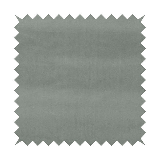 Zouk Plain Durable Velvet Brushed Cotton Effect Upholstery Fabric Flint Silver Colour