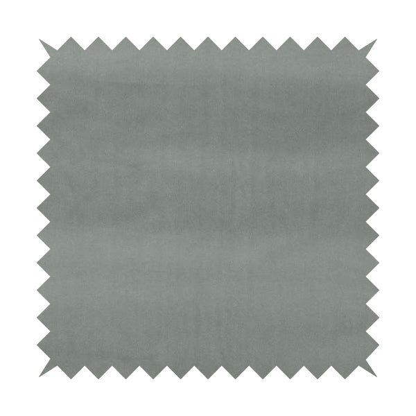 Zouk Plain Durable Velvet Brushed Cotton Effect Upholstery Fabric Flint Silver Colour - Made To Measure Curtains