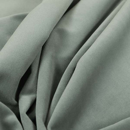 Zouk Plain Durable Velvet Brushed Cotton Effect Upholstery Fabric Flint Silver Colour - Made To Measure Curtains