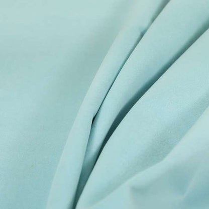 Zouk Plain Durable Velvet Brushed Cotton Effect Upholstery Fabric Sky Blue Colour - Made To Measure Curtains