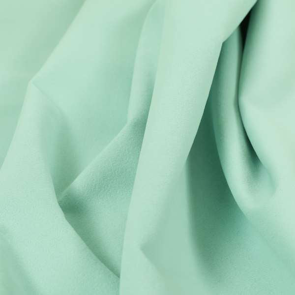 Zouk Plain Durable Velvet Brushed Cotton Effect Upholstery Fabric Arctic Blue Colour - Made To Measure Curtains