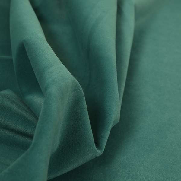 Zouk Plain Durable Velvet Brushed Cotton Effect Upholstery Fabric Ocean Blue Colour - Made To Measure Curtains