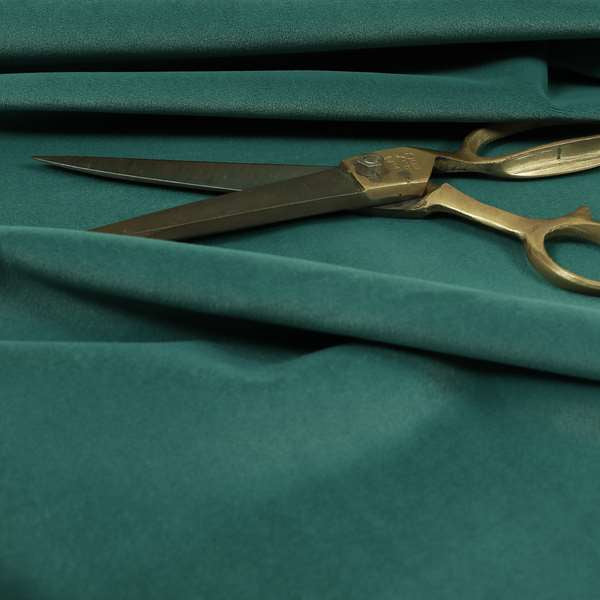 Zouk Plain Durable Velvet Brushed Cotton Effect Upholstery Fabric Ocean Blue Colour - Roman Blinds