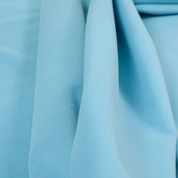 Zouk Plain Durable Velvet Brushed Cotton Effect Upholstery Fabric Olympic Blue Colour - Made To Measure Curtains