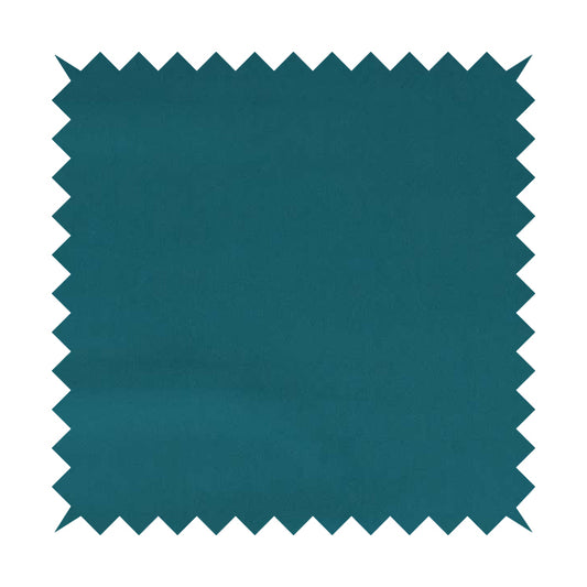 Zouk Plain Durable Velvet Brushed Cotton Effect Upholstery Fabric Azure Blue Colour