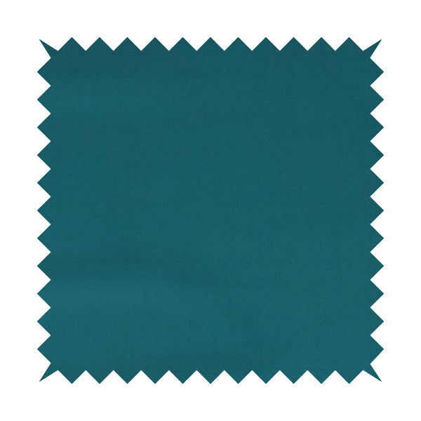 Zouk Plain Durable Velvet Brushed Cotton Effect Upholstery Fabric Azure Blue Colour - Made To Measure Curtains