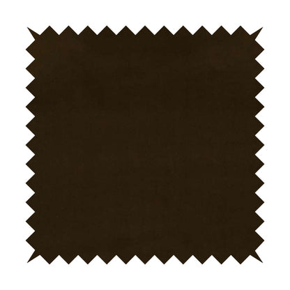 Zouk Plain Durable Velvet Brushed Cotton Effect Upholstery Fabric Cedar Brown Colour - Roman Blinds