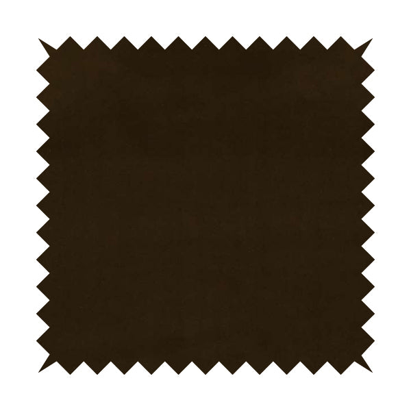 Zouk Plain Durable Velvet Brushed Cotton Effect Upholstery Fabric Cedar Brown Colour - Made To Measure Curtains