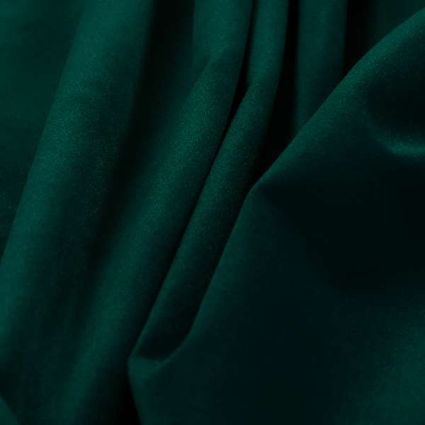 Zouk Plain Durable Velvet Brushed Cotton Effect Upholstery Fabric Peacock Teal Colour - Made To Measure Curtains