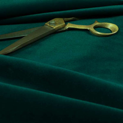 Zouk Plain Durable Velvet Brushed Cotton Effect Upholstery Fabric Peacock Teal Colour