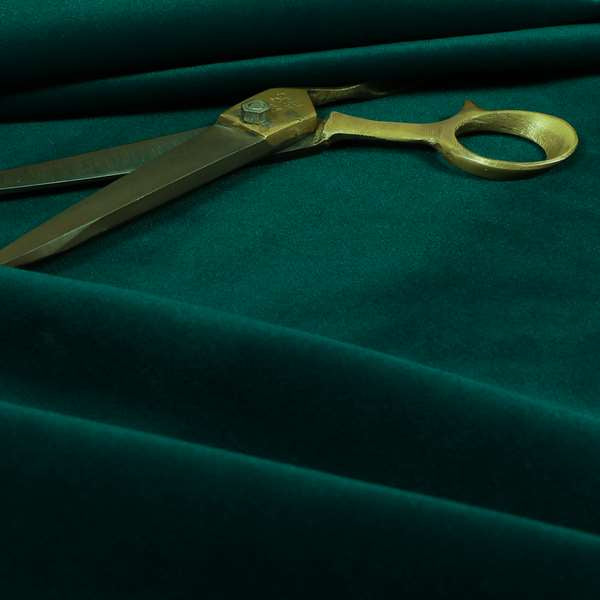 Zouk Plain Durable Velvet Brushed Cotton Effect Upholstery Fabric Peacock Teal Colour - Handmade Cushions