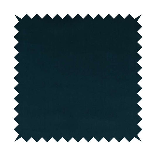 Zouk Plain Durable Velvet Brushed Cotton Effect Upholstery Fabric Denim Blue Colour