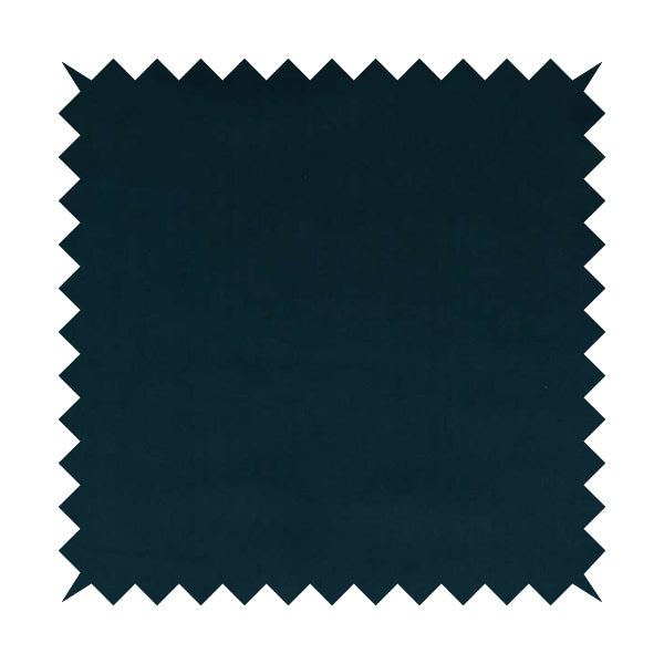 Zouk Plain Durable Velvet Brushed Cotton Effect Upholstery Fabric Denim Blue Colour - Made To Measure Curtains