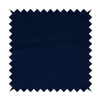 Zouk Plain Durable Velvet Brushed Cotton Effect Upholstery Fabric Indigo Blue Colour - Roman Blinds