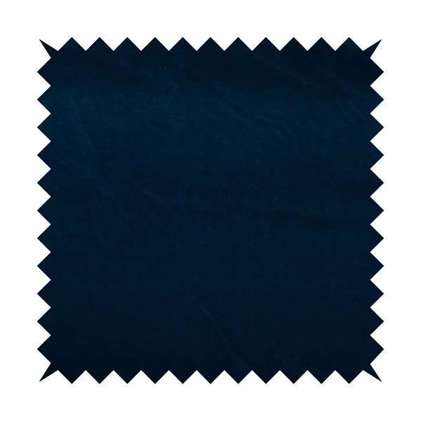 Zouk Plain Durable Velvet Brushed Cotton Effect Upholstery Fabric Navy Blue Colour - Roman Blinds