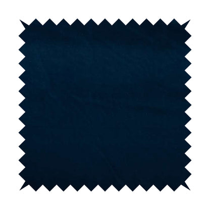 Zouk Plain Durable Velvet Brushed Cotton Effect Upholstery Fabric Navy Blue Colour