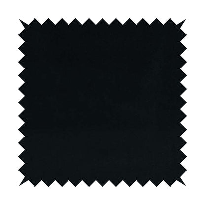 Zouk Plain Durable Velvet Brushed Cotton Effect Upholstery Fabric Jet Black Colour