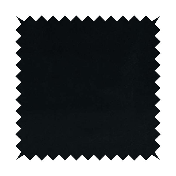 Zouk Plain Durable Velvet Brushed Cotton Effect Upholstery Fabric Jet Black Colour - Made To Measure Curtains