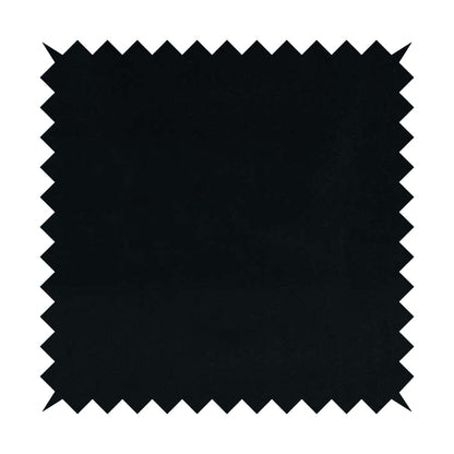 Zouk Plain Durable Velvet Brushed Cotton Effect Upholstery Fabric Jet Black Colour - Made To Measure Curtains