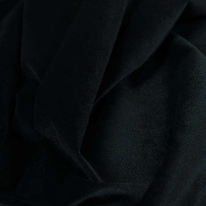 Zouk Plain Durable Velvet Brushed Cotton Effect Upholstery Fabric Jet Black Colour - Handmade Cushions