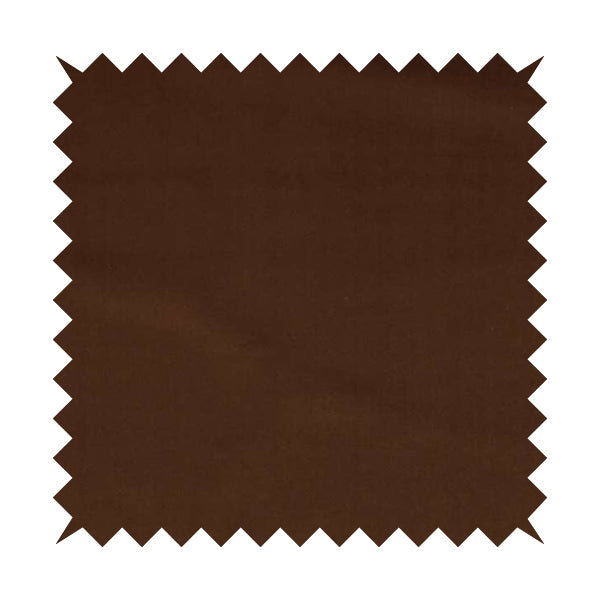 Zouk Plain Durable Velvet Brushed Cotton Effect Upholstery Fabric Cinnamon Brown Colour - Made To Measure Curtains