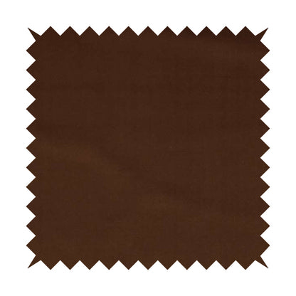 Zouk Plain Durable Velvet Brushed Cotton Effect Upholstery Fabric Cinnamon Brown Colour - Made To Measure Curtains