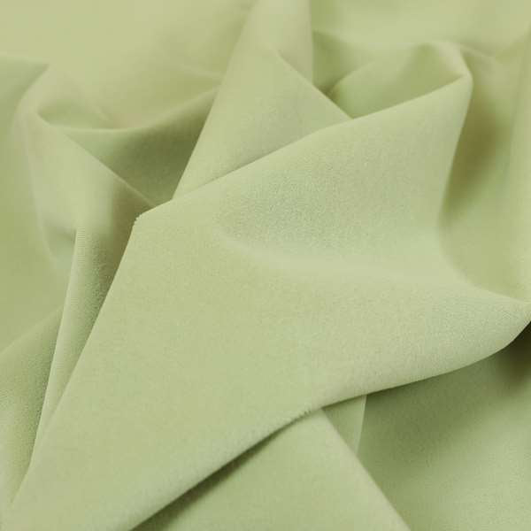 Zouk Plain Durable Velvet Brushed Cotton Effect Upholstery Fabric Mint Green Colour