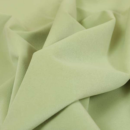 Zouk Plain Durable Velvet Brushed Cotton Effect Upholstery Fabric Mint Green Colour - Made To Measure Curtains