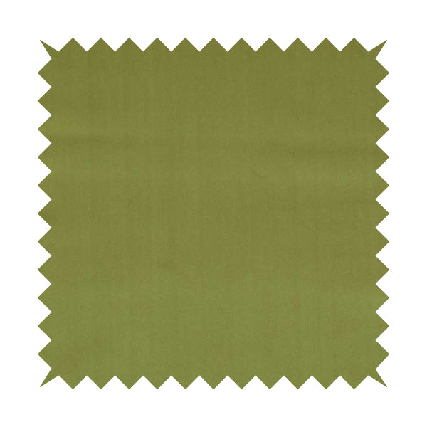 Zouk Plain Durable Velvet Brushed Cotton Effect Upholstery Fabric Pear Green Colour - Made To Measure Curtains