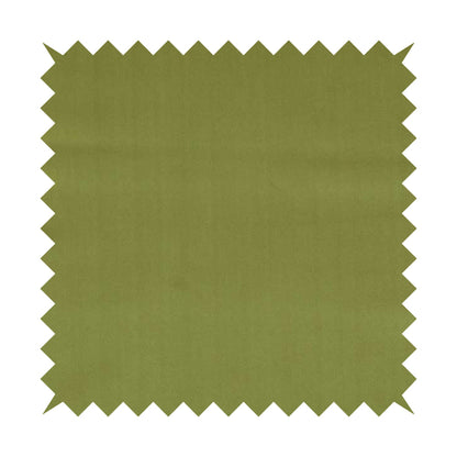 Zouk Plain Durable Velvet Brushed Cotton Effect Upholstery Fabric Pear Green Colour - Made To Measure Curtains